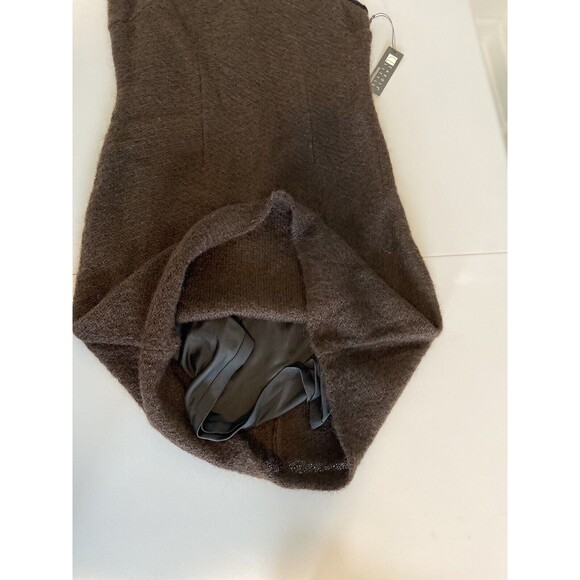 Carole Little Mohair Sheath Dress Large Brown Womens Sleeveless New - Picture 8 of 13